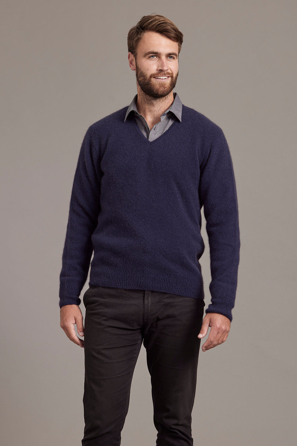 Rack Stitch V-Neck Jersey