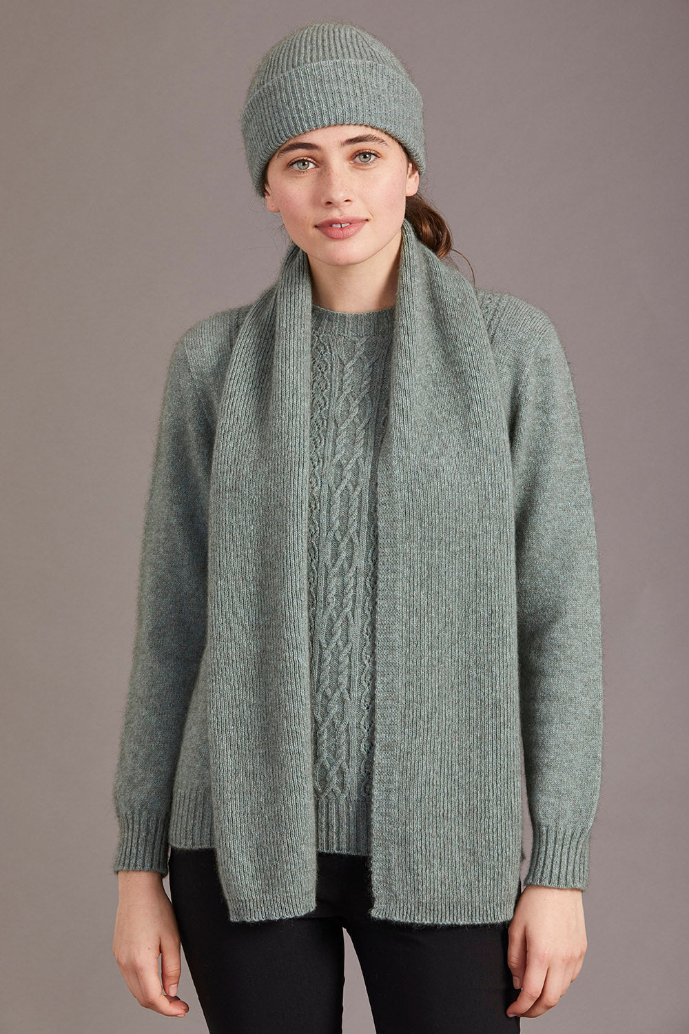 Possum Merino Fine Rib Scarf