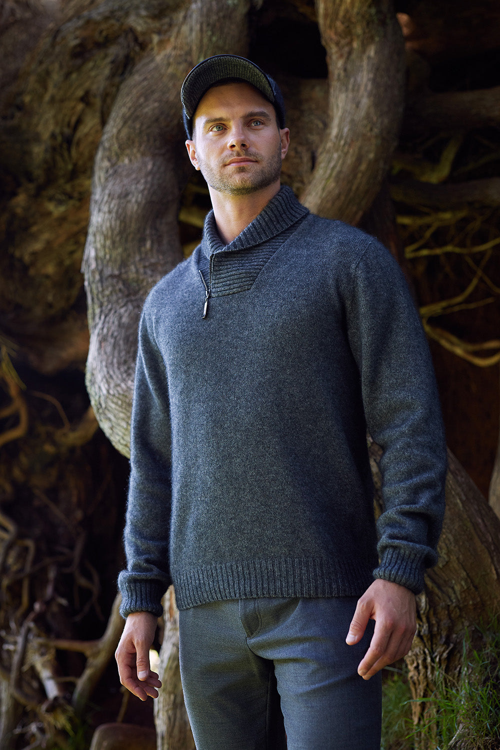 Mens Shawl Collar with Short zip