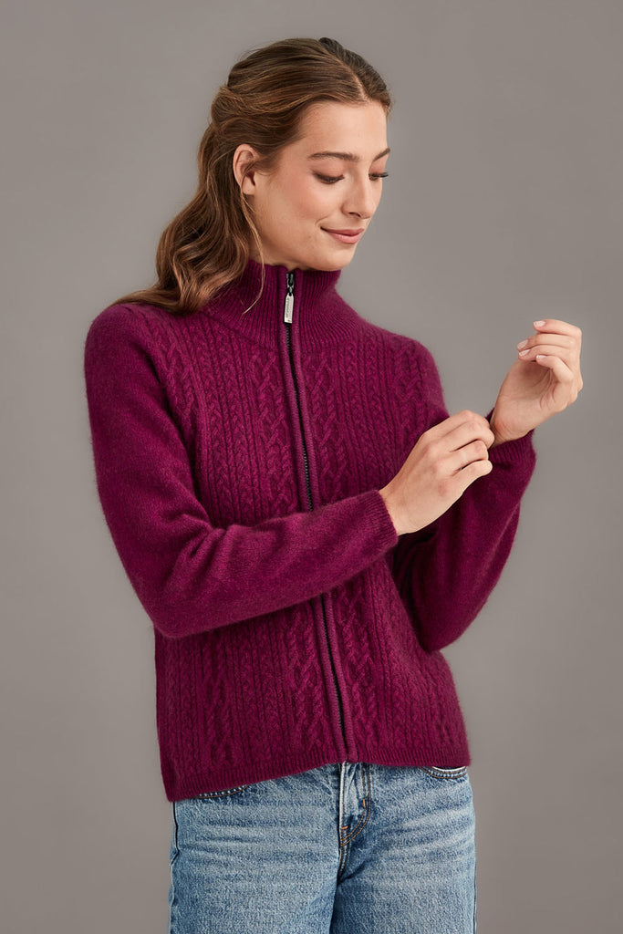 Cable Zip Jacket - McDonald Textiles