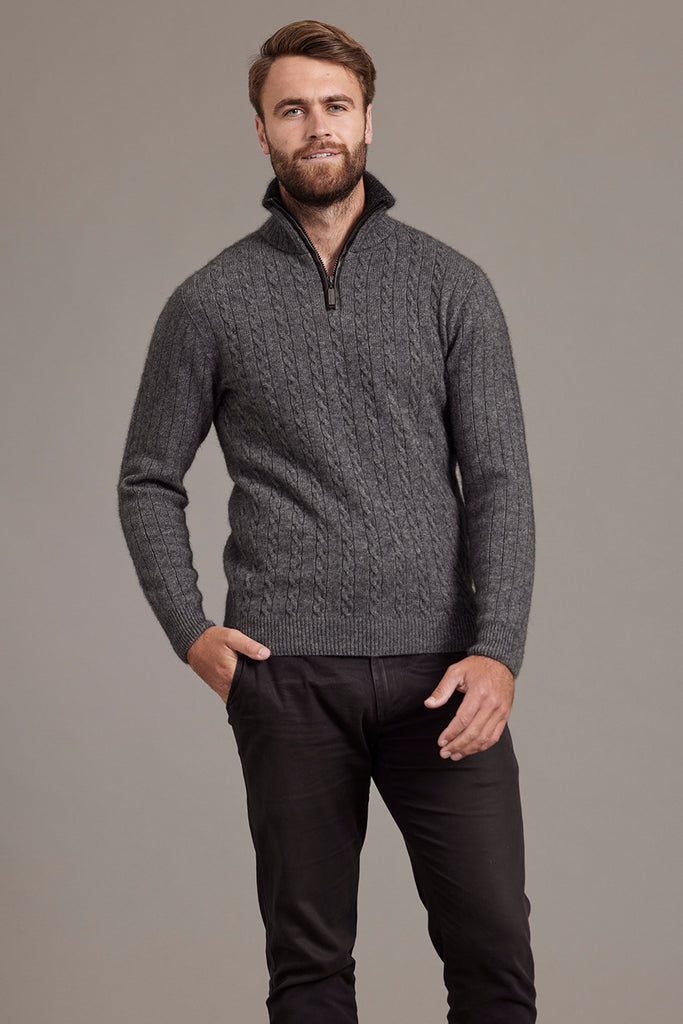 トップス theredthread S cable knit ensemble gray THEREDTHREAD / ザレッドスレッド】S cable knit ensemble