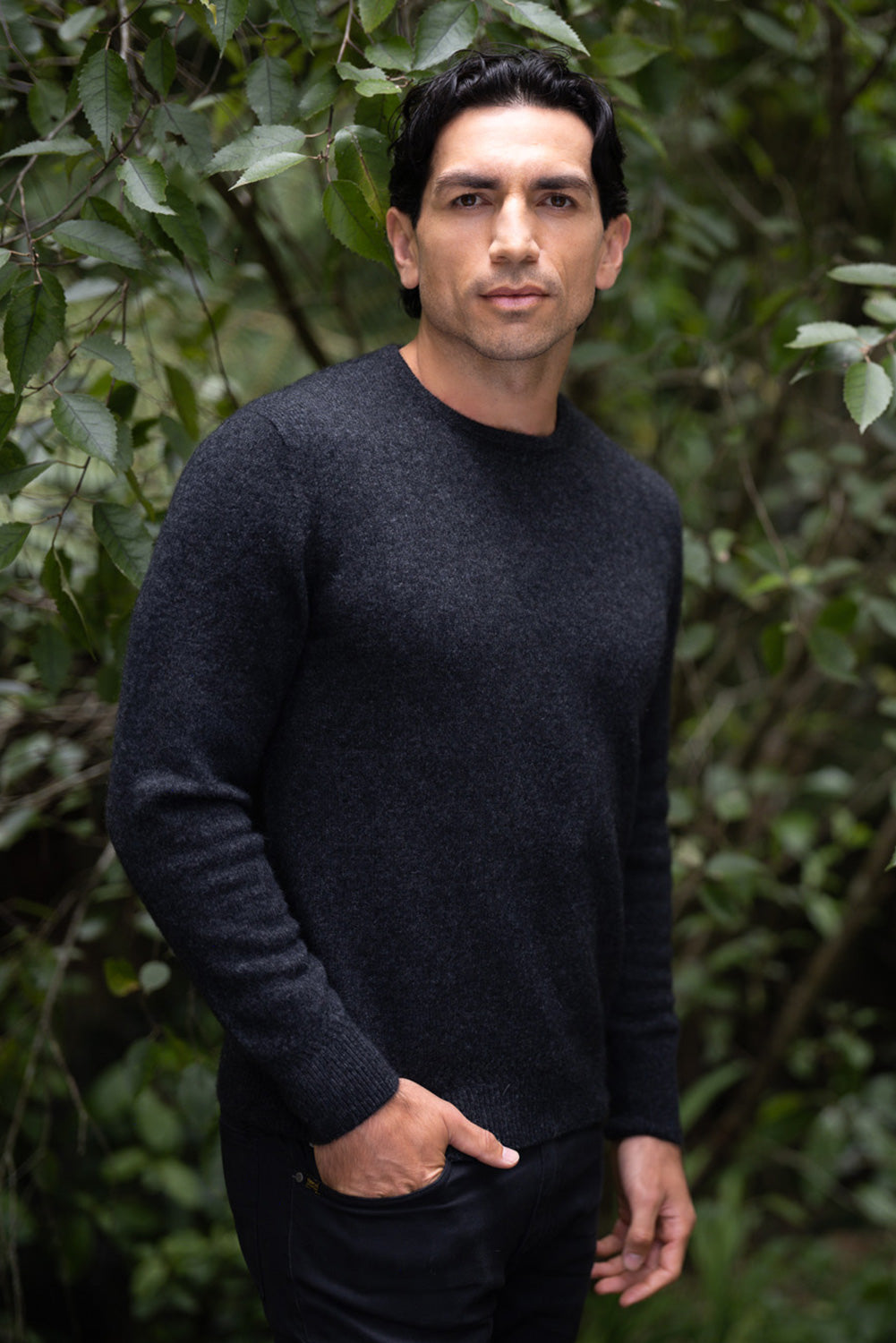 Rack Stitch Crew Neck Jersey