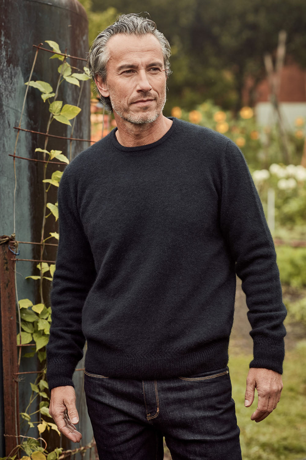 Rack Stitch Crew Neck Jersey
