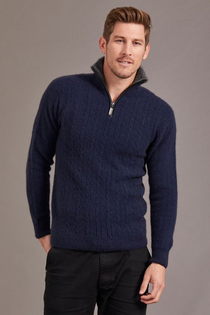 トップス theredthread S contrast zip knit THEREDTHREAD / ザレッドスレッド】S contrast zip knit