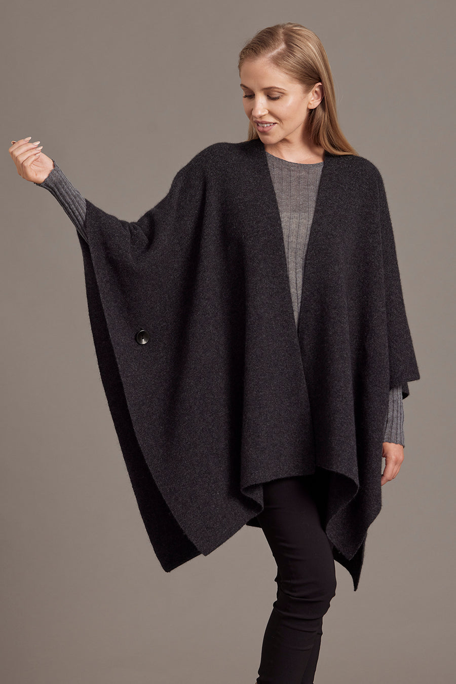 Cape with Button Detail