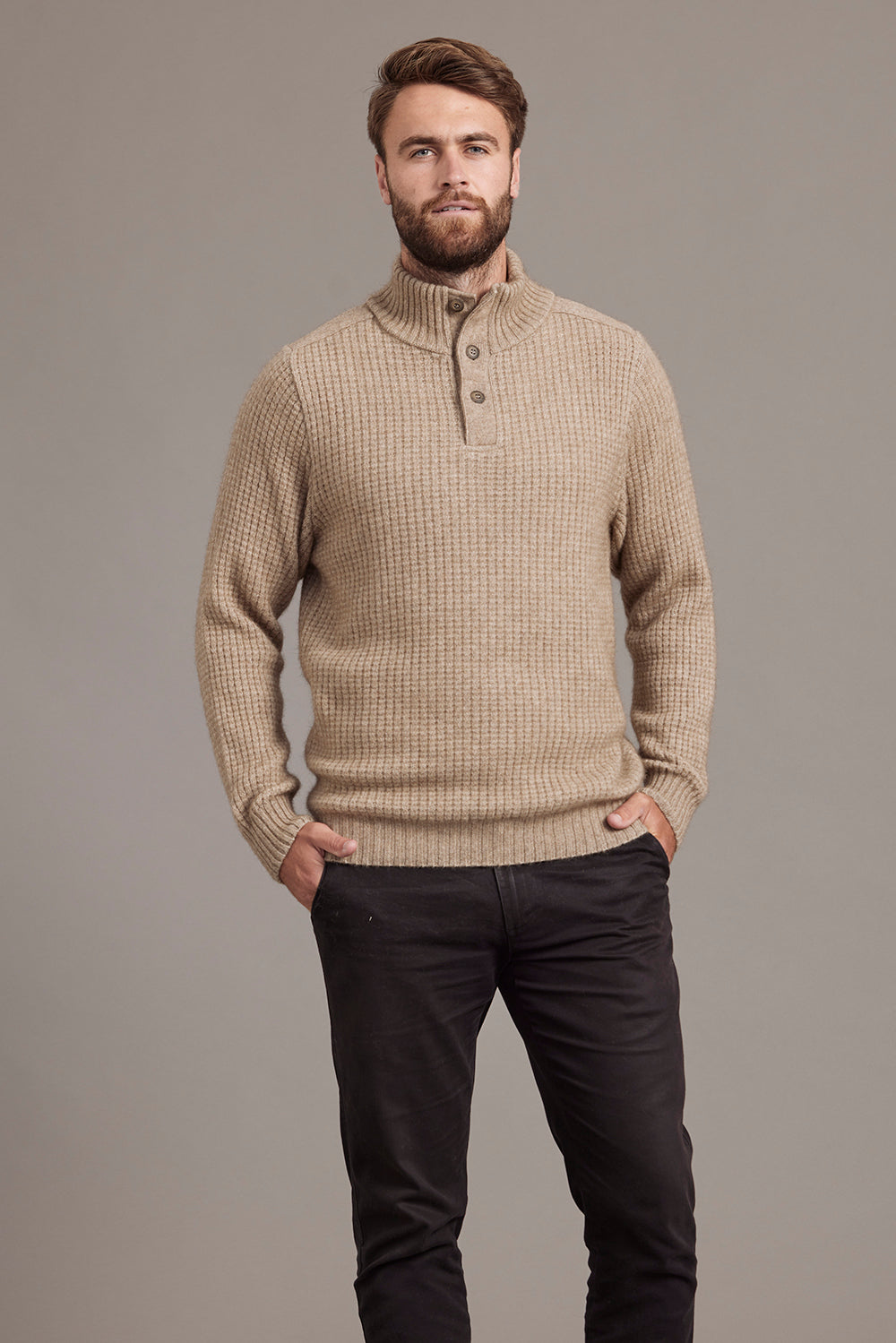 Placket Jumper with Button
